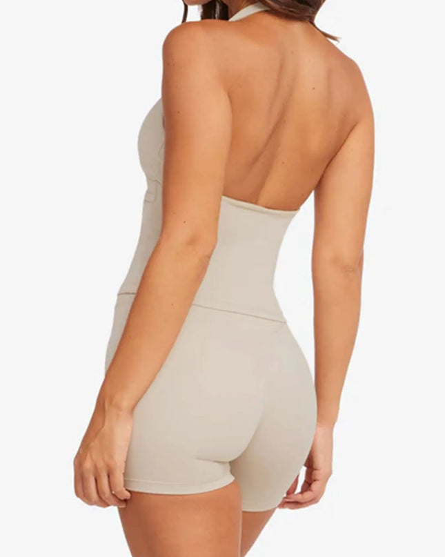 Halter Neck Cami and Shorts Active Set