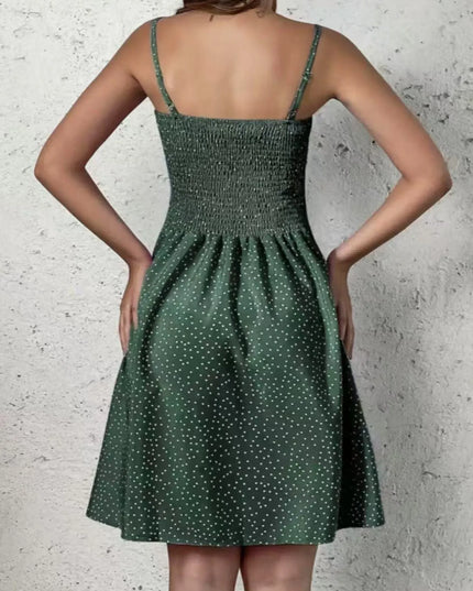 Full Size Smocked Square Neck Cami Dress Plus Size 