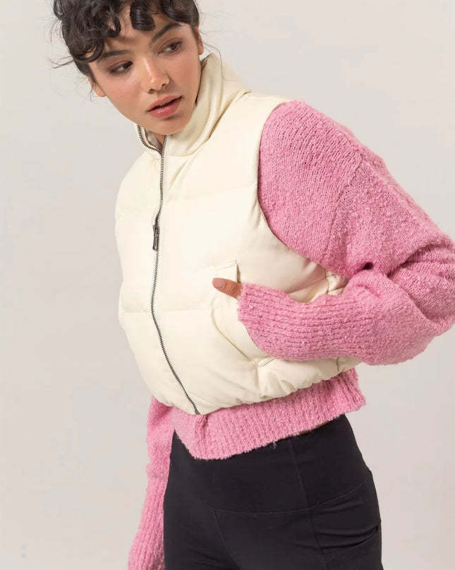 HYFVE Pocketed Solid Vest Coat