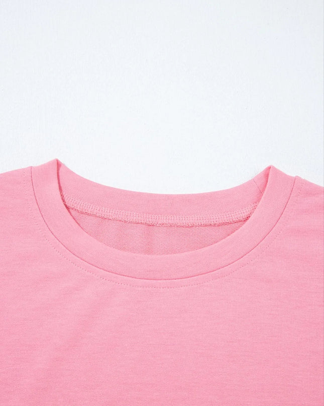 Lace Detail Flounce Sleeve Sweatshirt