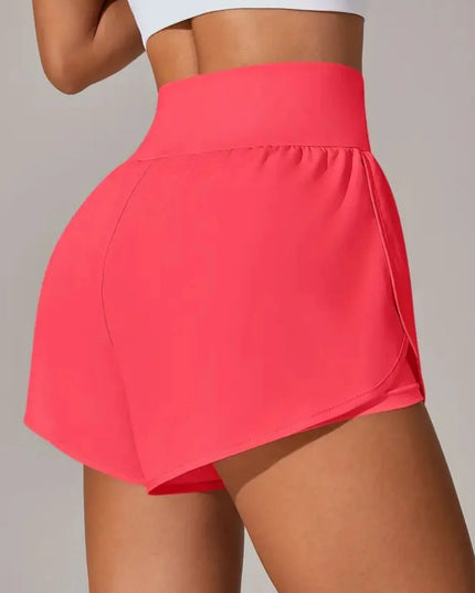 Pocketed High Waist Active Shorts 