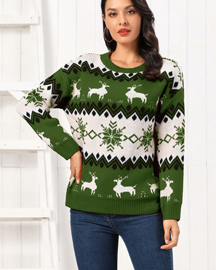 Reindeer Round Neck Sweater