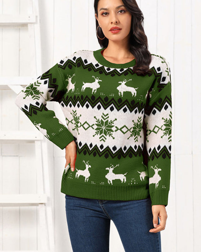 Reindeer Round Neck Sweater