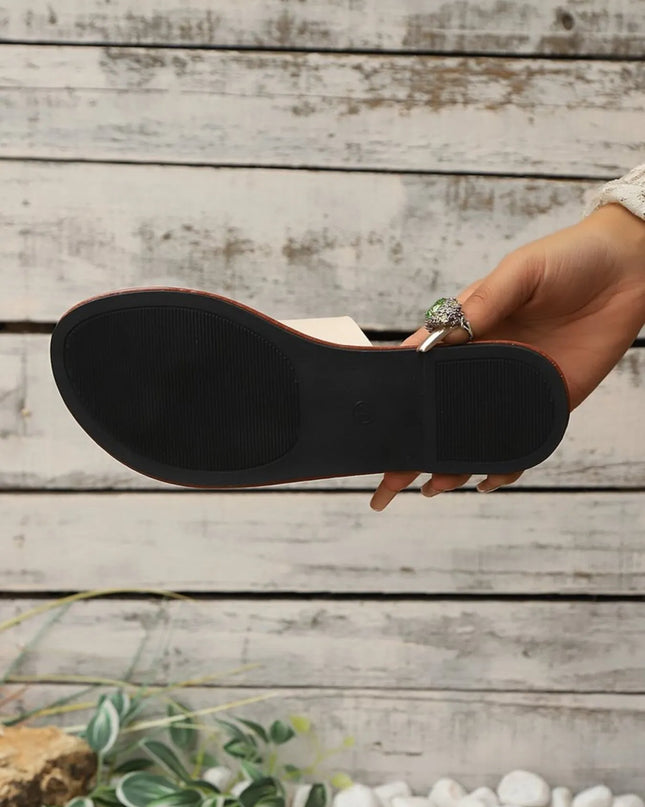 Toe Loop Flat Sandals