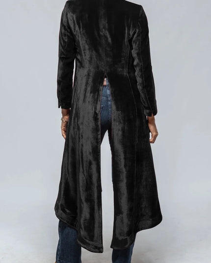 Slit Back Open Front Cardigan