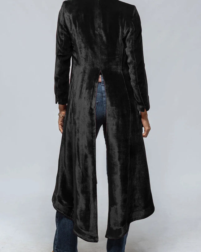 Slit Back Open Front Cardigan