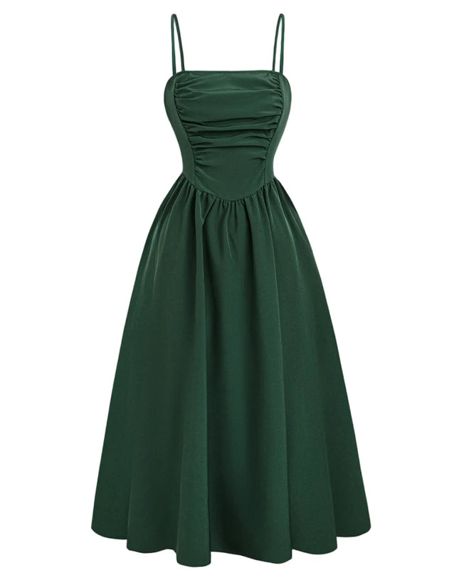 Smocked Square Neck Cami Dress