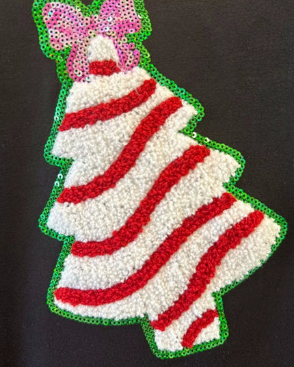 Christmas Tree Sequin Long Sleeve Sweatshirt