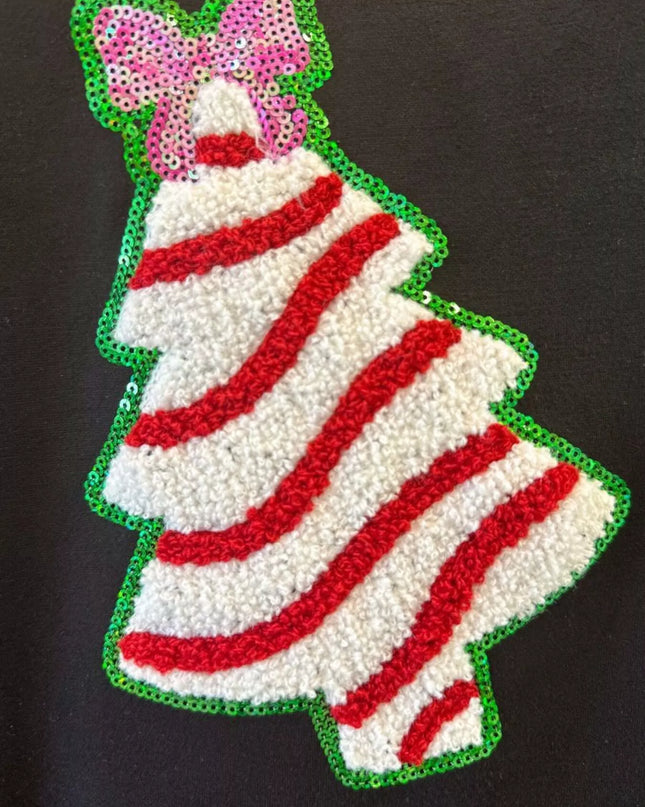Christmas Tree Sequin Long Sleeve Sweatshirt