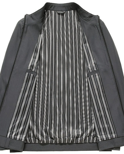 Men's Plus Size Zip Up Long Sleeve Jacket