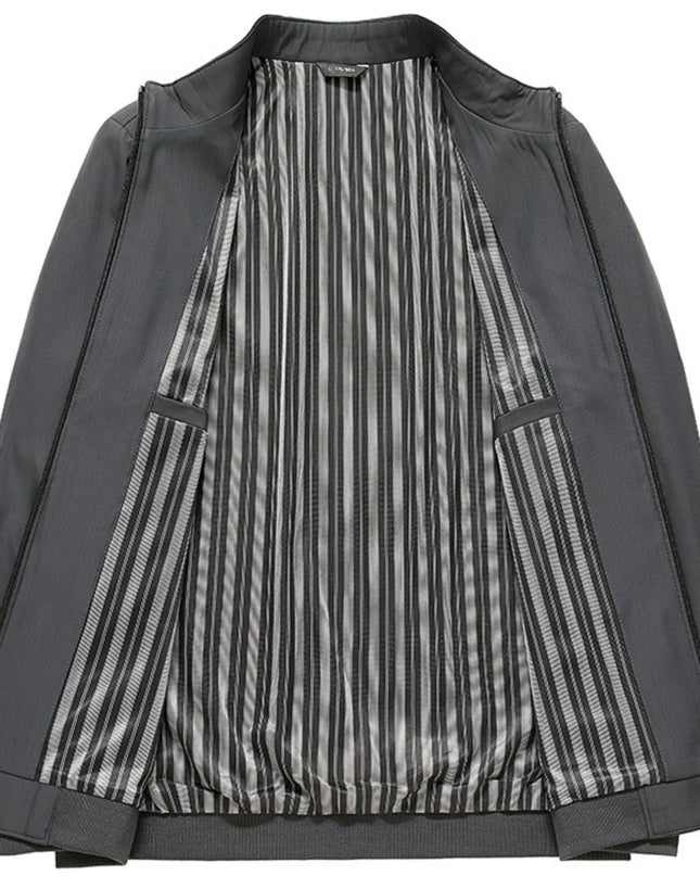 Men's Plus Size Zip Up Long Sleeve Jacket