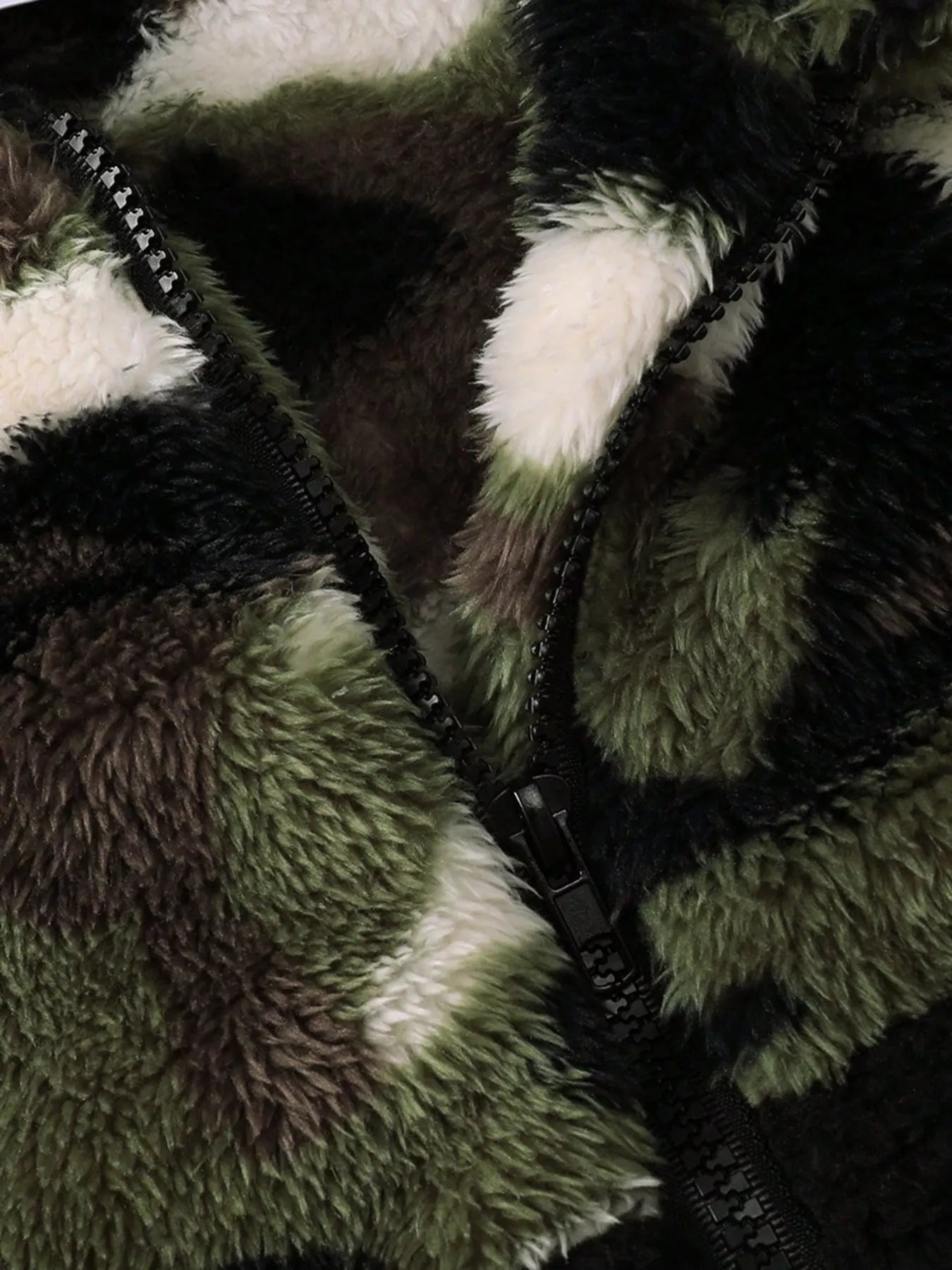 Children's Camouflage Plush Hooded Jacket