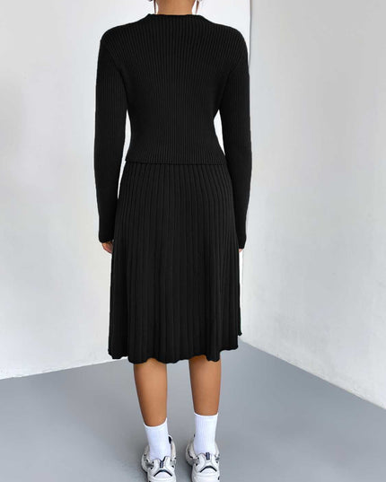Rib-Knit Sweater and Skirt Set