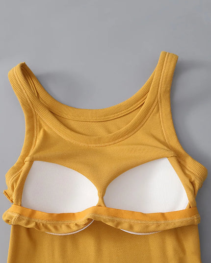 Round Neck Tank with Bra