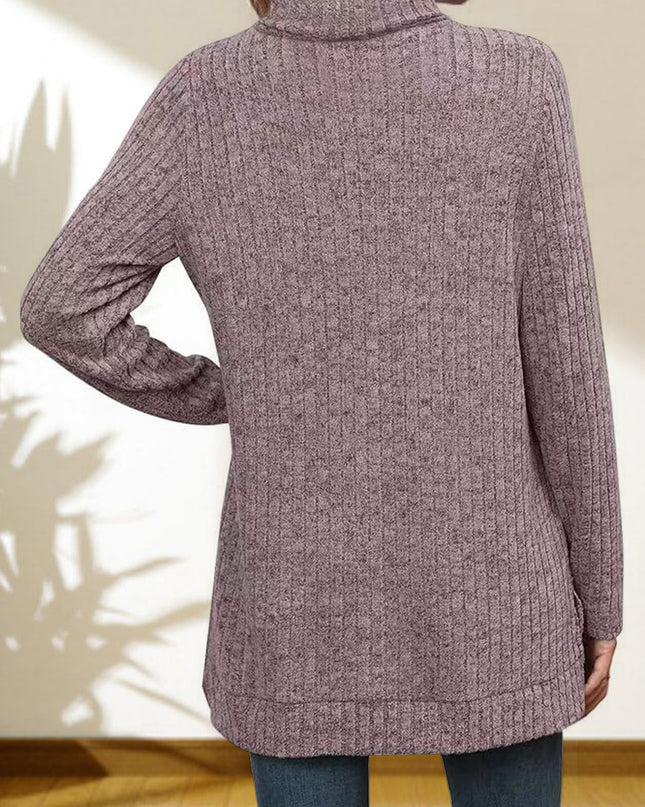 Turtleneck High Low Top