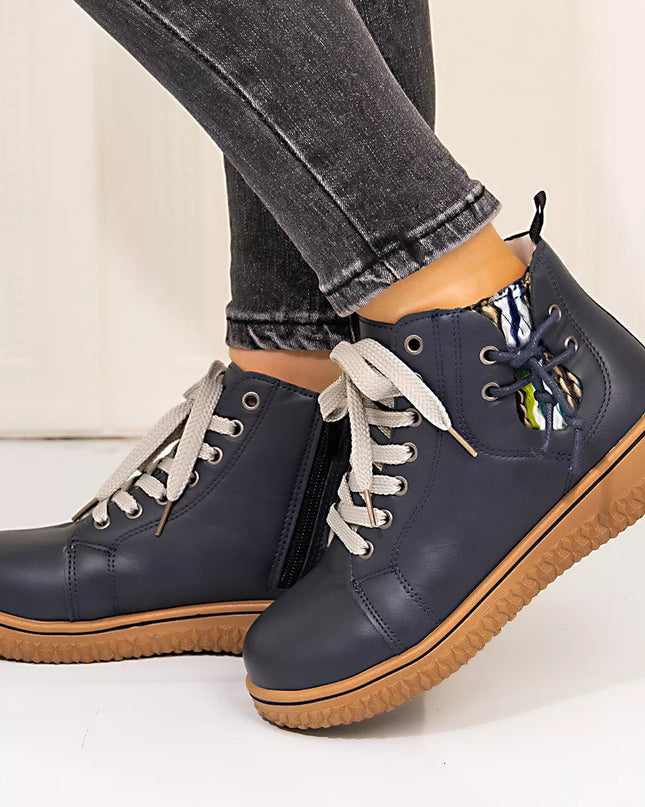 Round Toe Platform Boots