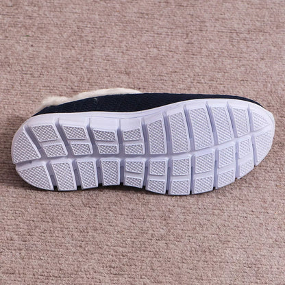 Breathable Mesh Fuzzy Slip-Ons