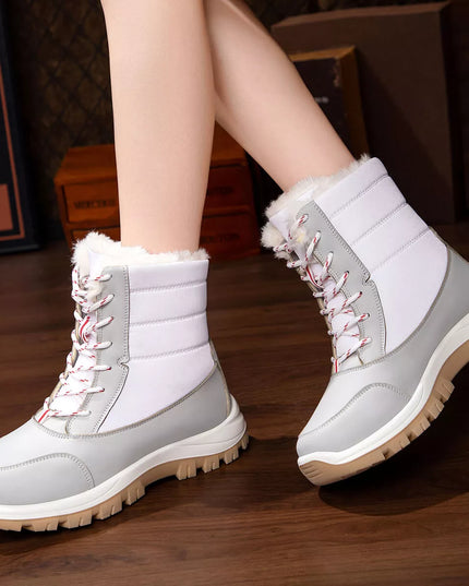 Winter Waterproof Snow Boots with Warm Fur Lining
