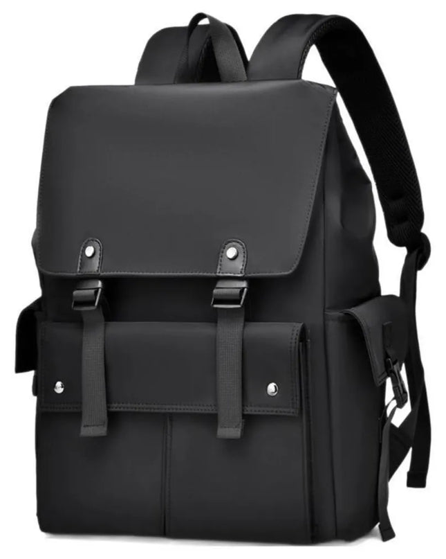PU Leather Multi-Pockets Adjustable Strap Backpack Bag