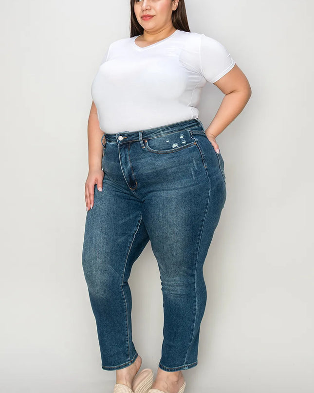 Judy Blue Full Size Tummy Control High Waist Slim Jeans