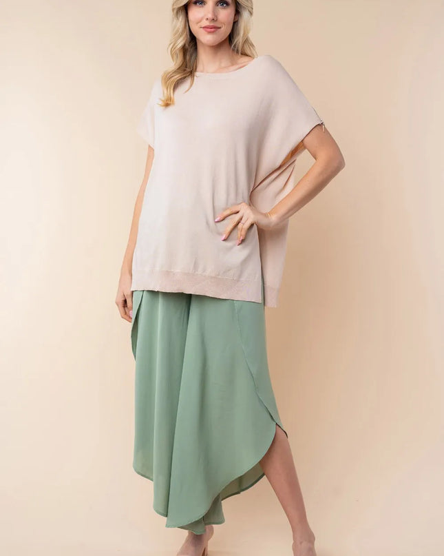 White Birch High Waisted Woven Pants