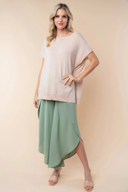 White Birch High Waisted Woven Pants