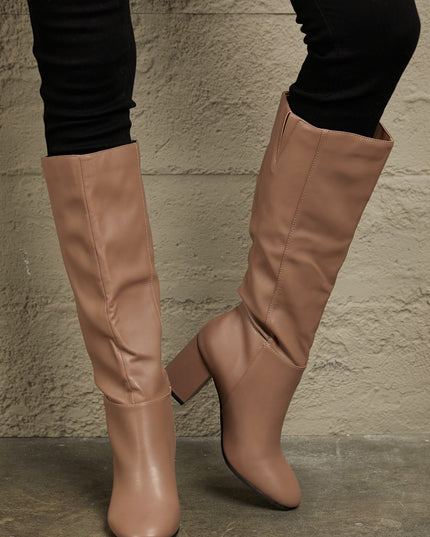 East Lion Corp Block Heel Knee High Boots