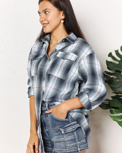 Mandy Plaid Dropped Shoulder Shirt