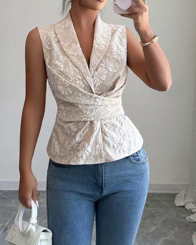 Tie Waist Wrap Tank Top