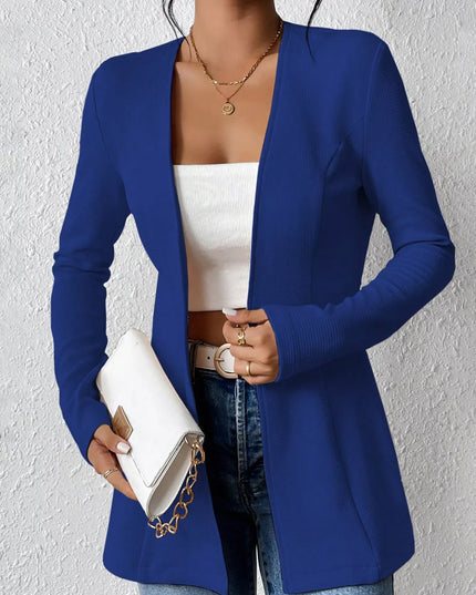 One Button Long Sleeve Blazer