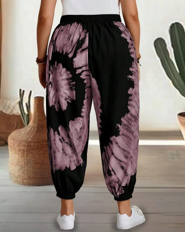 Tie-Dye Elastic Waist Pants
