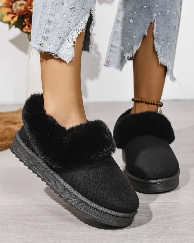 Cozy Winter Fur-Lined Ankle Boots