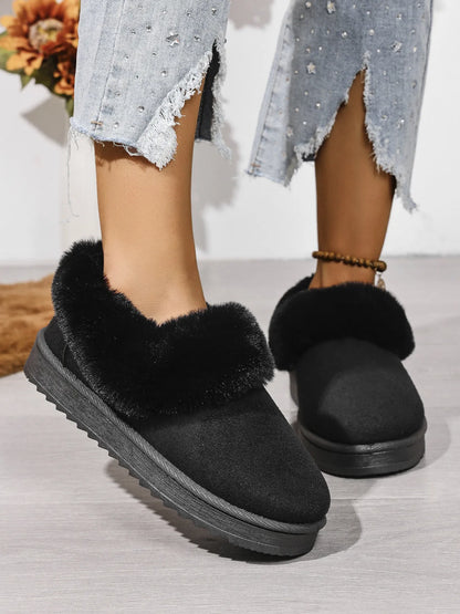 Cozy Winter Fur-Lined Ankle Boots