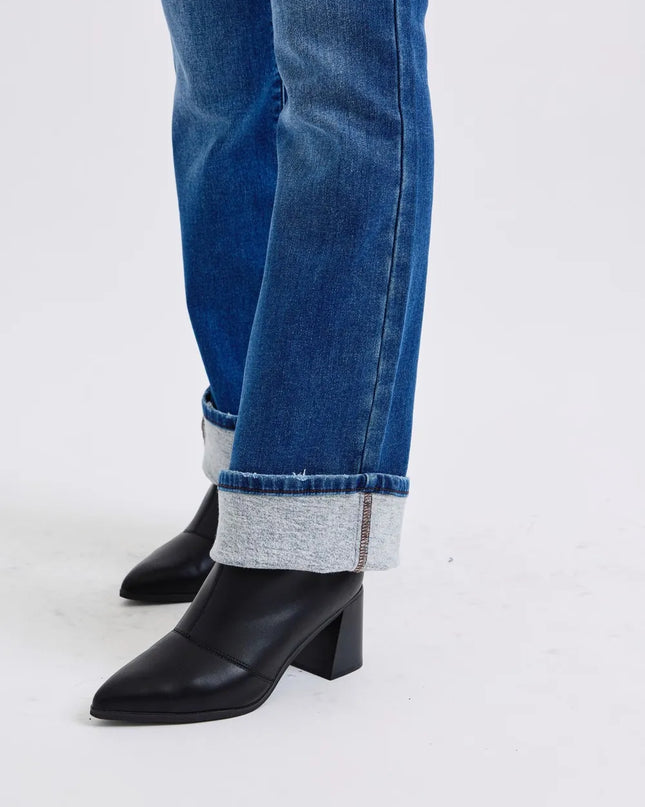 Judy Blue Full Size Run Mid-Rise Bootcut Jeans with Thermal Lining