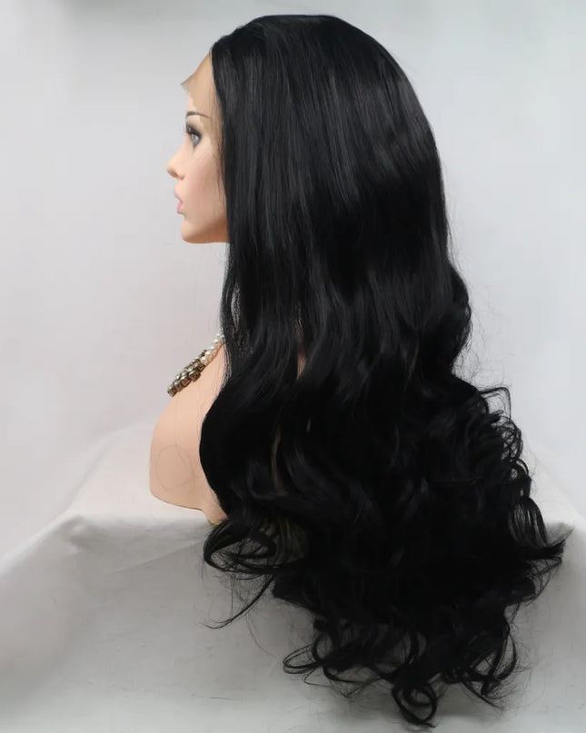 13*3" Lace Front Wigs Synthetic Long Wavy 24" 130% Density