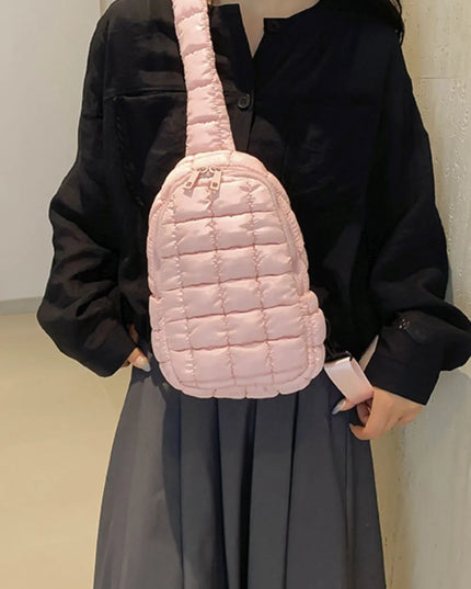 Quilted Nylon Crossbody Bag