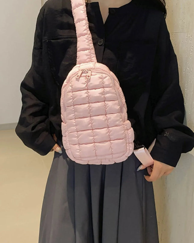 Quilted Nylon Crossbody Bag