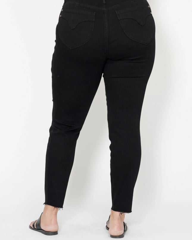 Judy Blue Full Size High Waisted Tummy Control Shield Pockets Skinny Jeans Plus Size