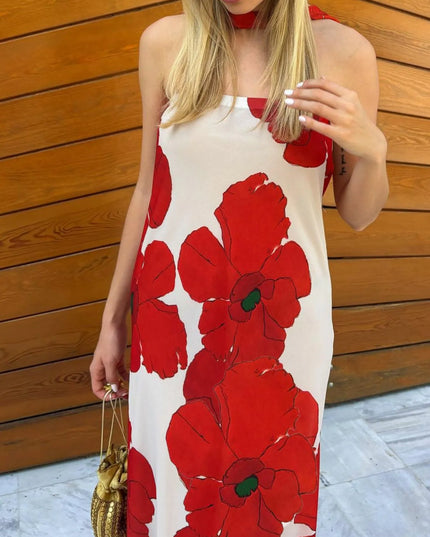 Printed Tube Maxi Dress