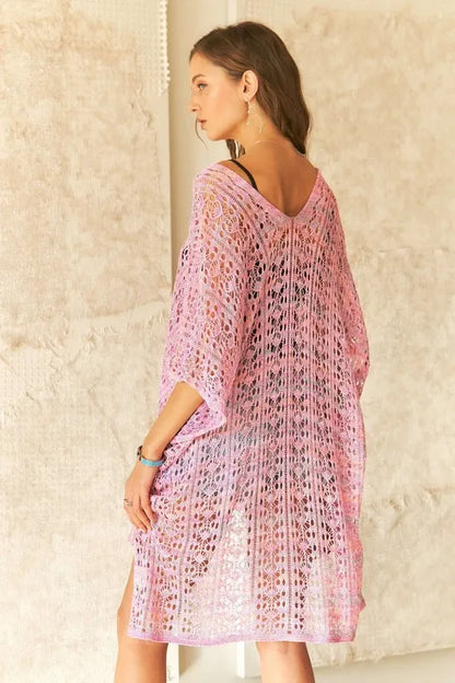 ADORA Crochet Cover Up Tunic Top