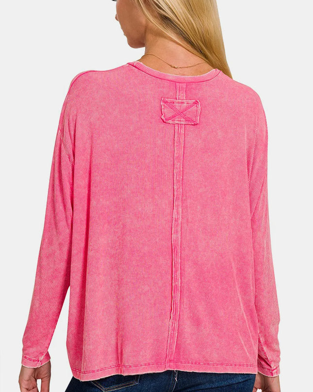 Zenana Round Neck Long Sleeve T-Shirt