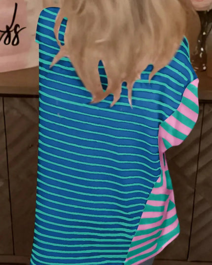 Colorful Striped Oversized T-Shirt