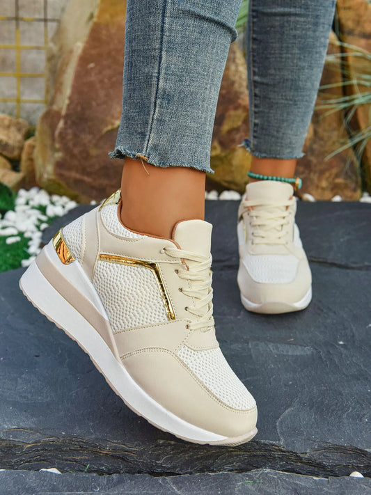 Comfort Breathable Mesh Sneakers Beige