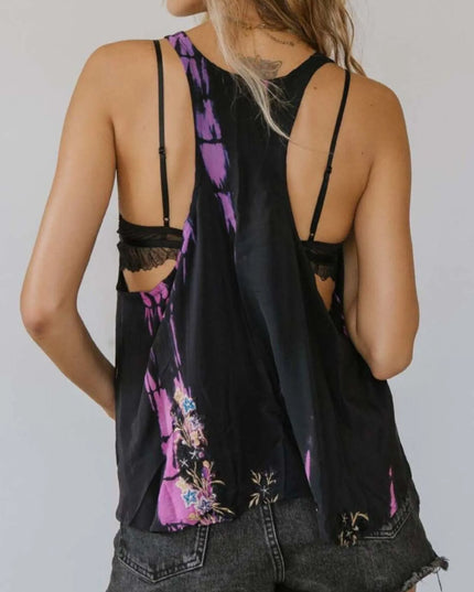 Printed Scoop Neck Tank 