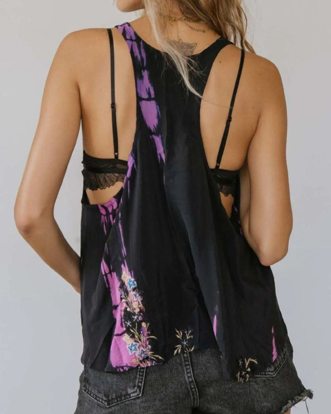 Printed Scoop Neck Tank 