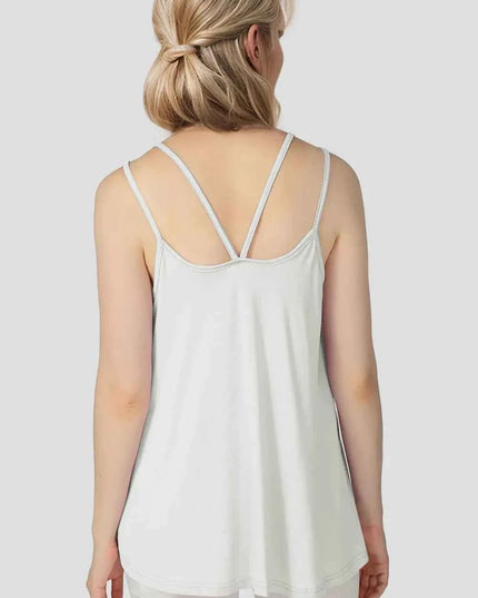 Basic Bae Bamboo Scoop Neck Double Spaghetti Straps Cami