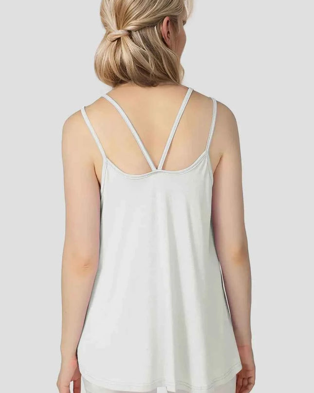 Basic Bae Bamboo Scoop Neck Double Spaghetti Straps Cami