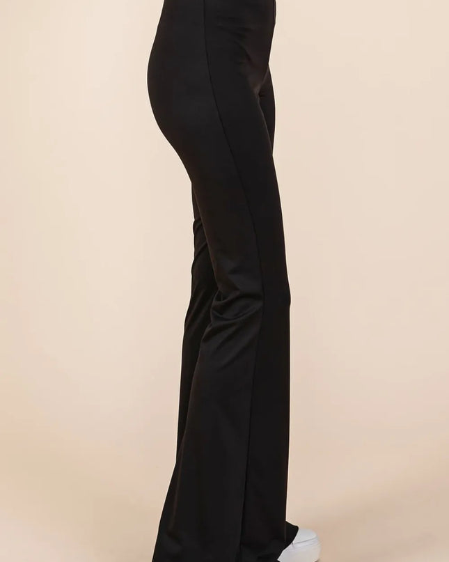 Mittoshop Stretchy Soft Elastic Waist Flare Pants