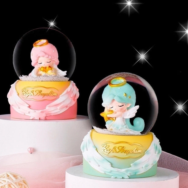 Christmas Tree Santa Claus Snowman Crystal Glass Christmas Ornaments. Wishing Angel