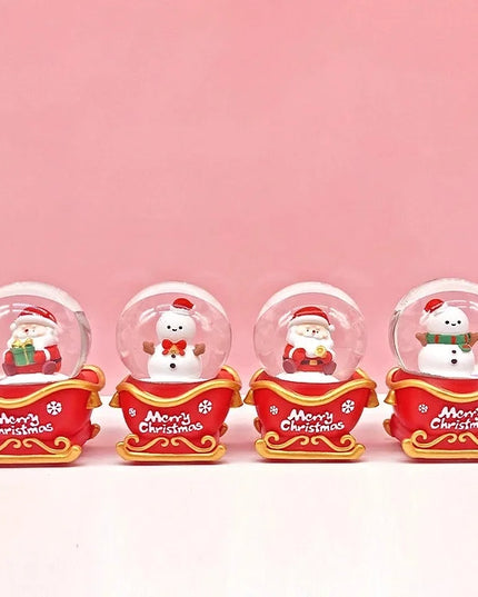 Christmas Tree Santa Claus Snowman Crystal Glass Christmas Ornaments. Christmas Luminous Crystal Ball O